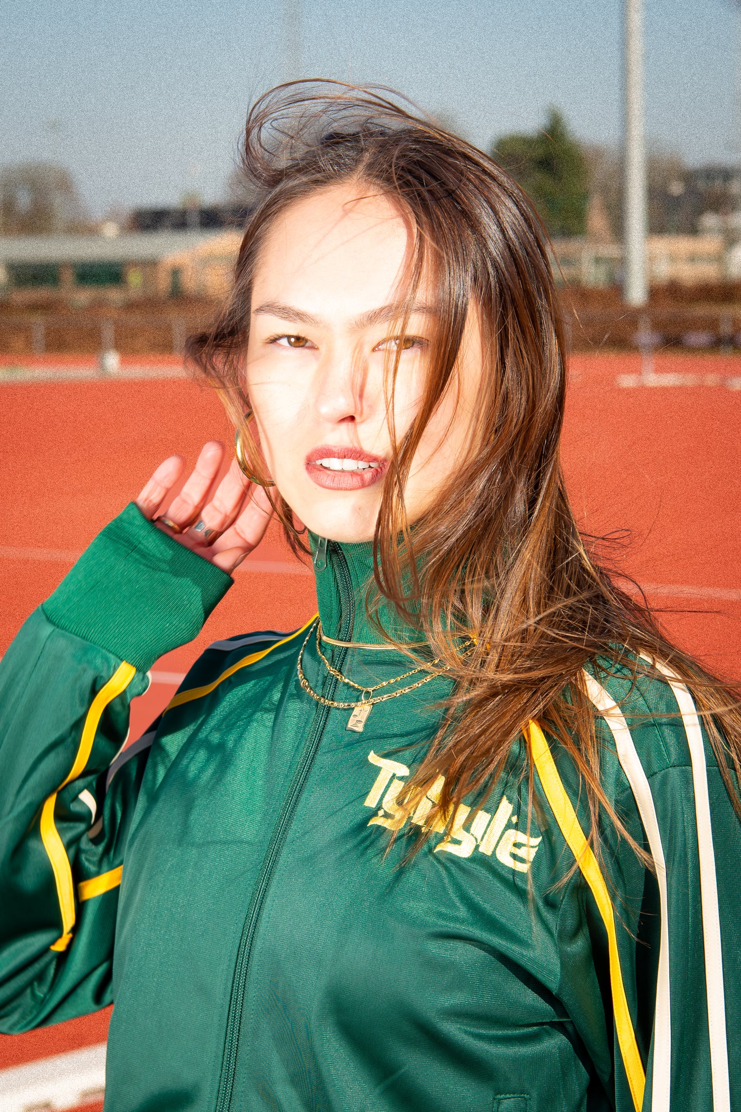 track jacket - green