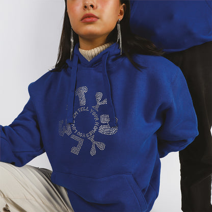 LOGO RHINESTONES HOODIE