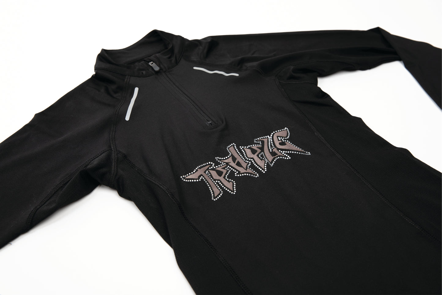 BLACK LIMITED ZIPPER LONGSLEEVE