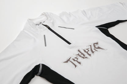 WHITE LIMITED ZIPPER LONGSLEEVE